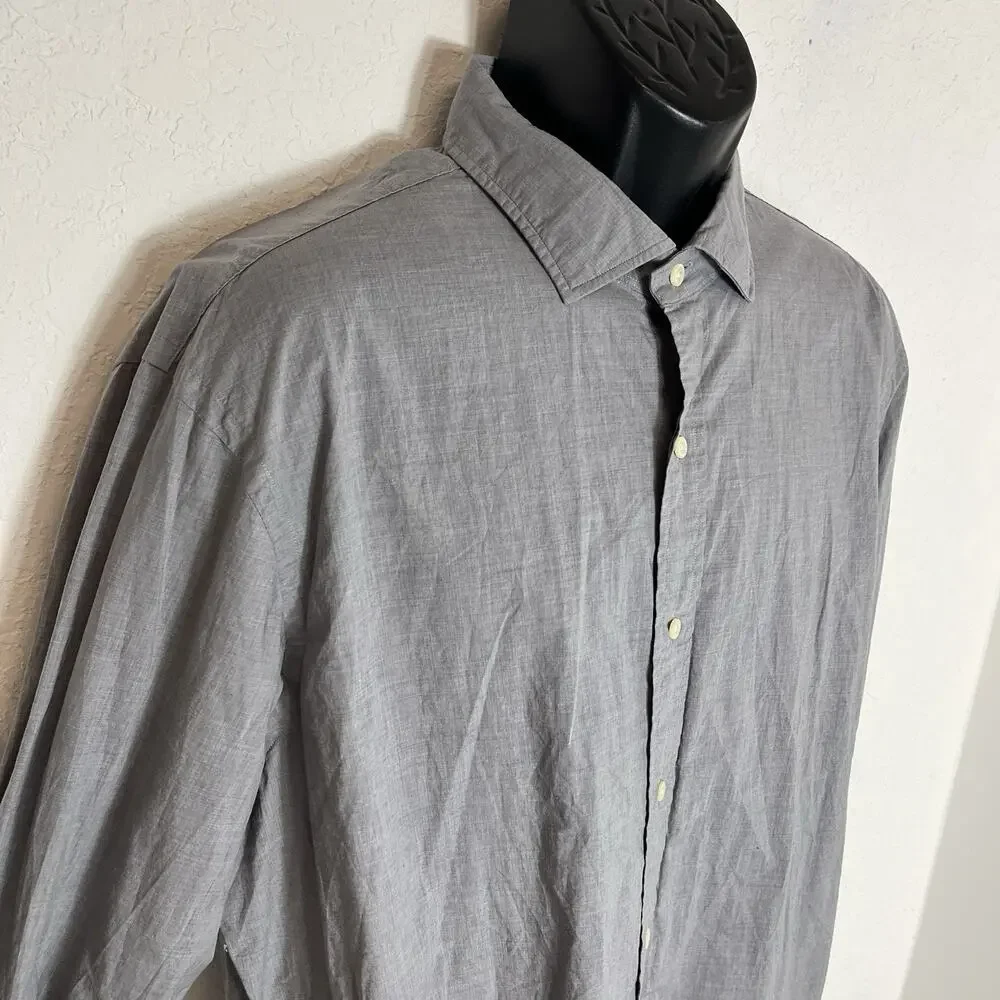 Polo Ralph Lauren Slim Fit Grey 100% Cotton Size XXL, long sleeve, classic